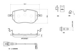 SET PLACUTE FRANA BREMBO P 85 192 - Compatibil cu AUDI, CUPRA, SKODA, VW