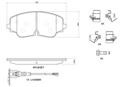 Set placute frana Brembo P 85 193