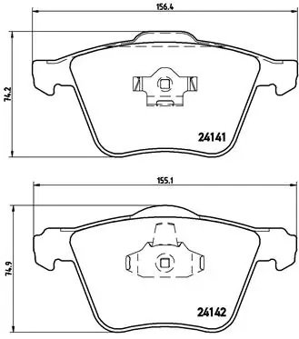 Set placute frana Brembo P 86 018