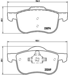Set placute frana Brembo P 86 020