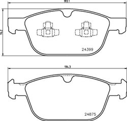 Set placute frana Brembo P 86 023