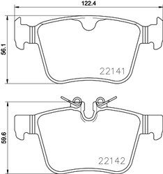 SET PLACUTE FRANA BREMBO P 86 029 - Compatibil cu JAGUAR, JAGUAR (CHERY), LAND ROVER, LAND ROVER (CHERY), POLESTAR, VOLVO, VOLVO