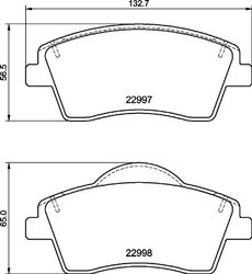 SET PLACUTE FRANA BREMBO P 86 033 - Compatibil cu GEELY, LYNK & CO, VOLVO, VOLVO ASIA