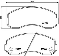 SET PLACUTE FRANA BREMBO P 99 003 - Compatibil cu ASIA MOTORS, FORD AUSTRALIA, KIA