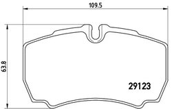 Set placute frana Brembo P A6 023