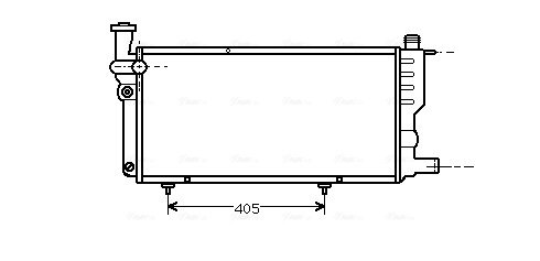 RADIATOR RACIRE MOTOR AVA QUALITY COOLING PE2099 - Compatibil cu PEUGEOT