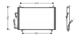 RADIATOR CLIMATIZARE AVA QUALITY COOLING PE5182 - Compatibil cu PEUGEOT