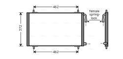 RADIATOR CLIMATIZARE AVA QUALITY COOLING PE5191 - Compatibil cu PEUGEOT