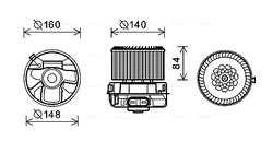 VENTILATOR HABITACLU AVA QUALITY COOLING PE8369 - Compatibil cu CITROEN, PEUGEOT, TOYOTA