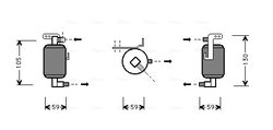 USCATOR AER CONDITIONAT AVA QUALITY COOLING PED195 - Compatibil cu CITROEN, PEUGEOT
