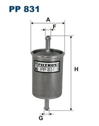 FILTRU COMBUSTIBIL FILTRON PP 831 - Compatibil cu ALFA ROMEO, AUDI, BITTER, CITROEN, DAEWOO, FIAT, FSO, GEELY, GREAT WALL, INNOC