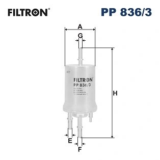 FILTRU COMBUSTIBIL FILTRON PP 836/3 - Compatibil cu AUDI, SEAT, SKODA, VW