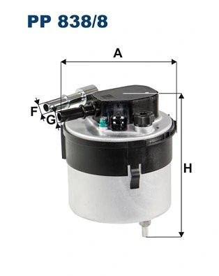 FILTRU COMBUSTIBIL FILTRON PP 838/8 - Compatibil cu FORD, MAZDA, VOLVO