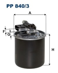 FILTRU COMBUSTIBIL FILTRON PP 840/3 - Compatibil cu INFINITI, MERCEDES-BENZ