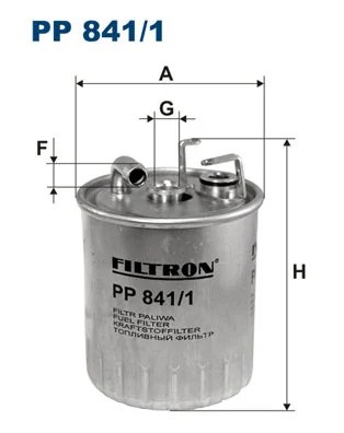 FILTRU COMBUSTIBIL FILTRON PP 841/1 - Compatibil cu MERCEDES-BENZ