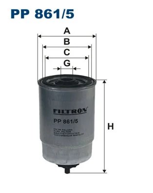 FILTRU COMBUSTIBIL FILTRON PP 861/5 - Compatibil cu DAF