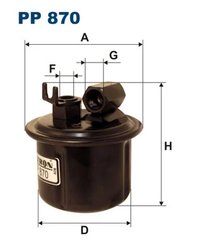 FILTRU COMBUSTIBIL FILTRON PP 870 - Compatibil cu HONDA