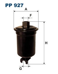 FILTRU COMBUSTIBIL FILTRON PP 927 - Compatibil cu CHEVROLET, DAIHATSU, LEXUS, MITSUBISHI, PROTON, TOYOTA