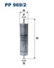Filtru combustibil Filtron PP 969/2