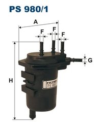 FILTRU COMBUSTIBIL FILTRON PS 980/1 - Compatibil cu RENAULT