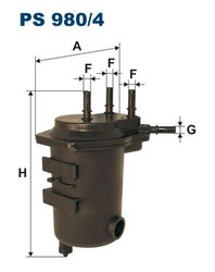 FILTRU COMBUSTIBIL FILTRON PS 980/4 - Compatibil cu NISSAN, RENAULT