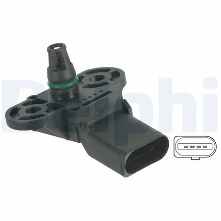 SENZOR PRESIUNE SUPRAALIMENTARE DELPHI PS10123 - Compatibil cu AUDI, SEAT, SKODA, VW