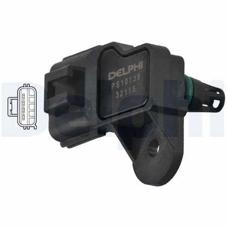SENZOR PRESIUNE SUPRAALIMENTARE DELPHI PS10138 - Compatibil cu CITROEN, FIAT, FORD, PEUGEOT