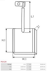 PERIE ELECTROMOTOR AS-PL PSX129 - Piesa auto compatibila cu mai multe marci