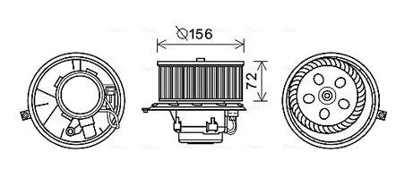 VENTILATOR HABITACLU AVA QUALITY COOLING RT8581 - Compatibil cu RENAULT