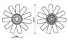 VENTILATOR RADIATOR RACIRE AVA QUALITY COOLING RTF558 - Compatibil cu RENAULT TRUCKS