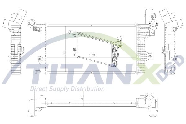 Radiator racire motor TITANX RX119006