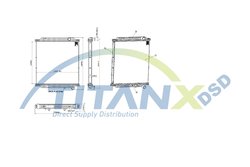 RADIATOR RACIRE MOTOR TITANX RX129002 - Compatibil cu RENAULT TRUCKS, VOLVO