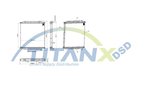 RADIATOR RACIRE MOTOR TITANX RX129002 - Compatibil cu RENAULT TRUCKS, VOLVO
