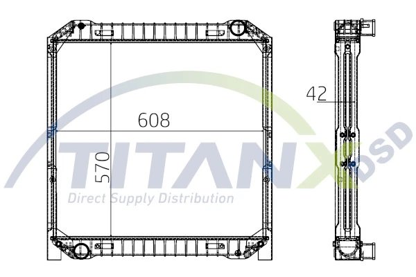 RADIATOR RACIRE MOTOR TITANX RX159008 - Compatibil cu IVECO