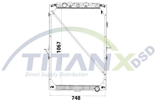 Radiator racire motor TITANX RX179002