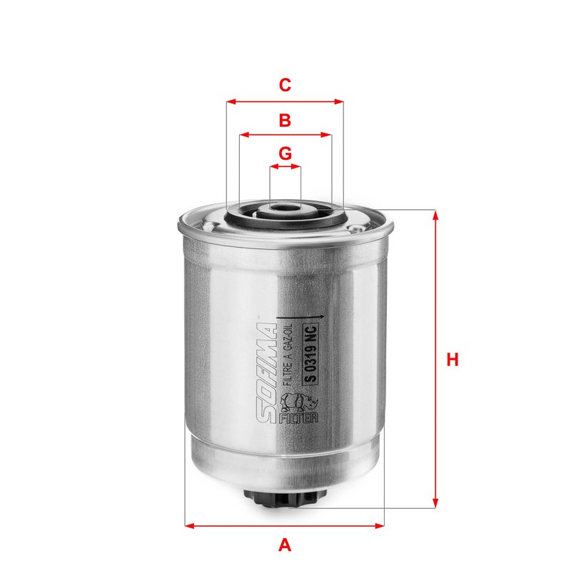 FILTRU COMBUSTIBIL SOFIMA S 0319 NC - Compatibil cu FORD, LDV