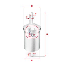 FILTRU COMBUSTIBIL SOFIMA S 1840 B - Compatibil cu AUDI, KTM, SEAT, SKODA, VW