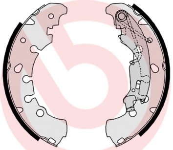 SET SABOTI FRANA BREMBO S 23 530 - Compatibil cu CHRYSLER, CITROEN, FIAT, HYUNDAI, KIA, LANCIA, OPEL, PEUGEOT, VAUXHALL