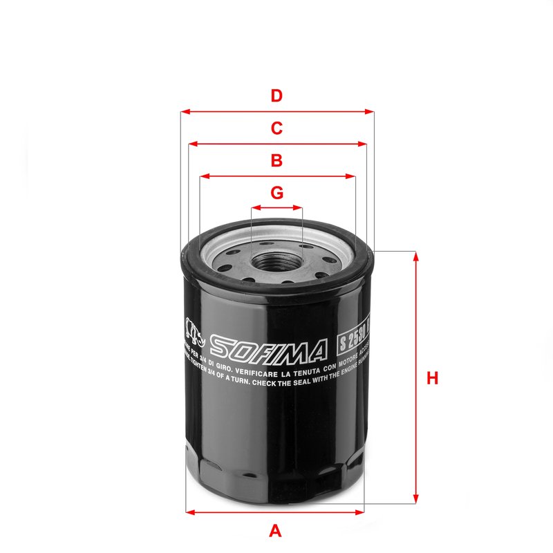 Filtru ulei Sofima S 2530 R