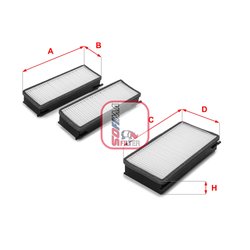 FILTRU AER HABITACLU SOFIMA S 3070 C - Compatibil cu CITROEN, FIAT, LANCIA, PEUGEOT