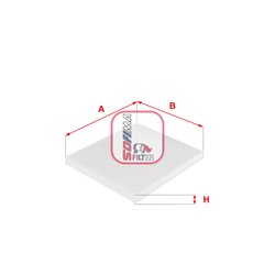 FILTRU AER HABITACLU SOFIMA S 3088 C - Compatibil cu ABARTH, FIAT, FORD