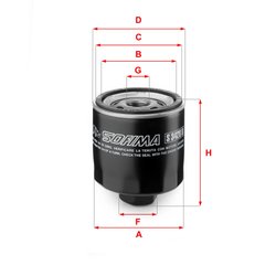 FILTRU ULEI SOFIMA S 3428 R - Compatibil cu SEAT, SKODA, VW