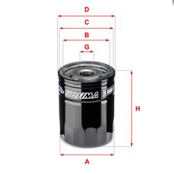 Filtru ulei Sofima S 3530 R