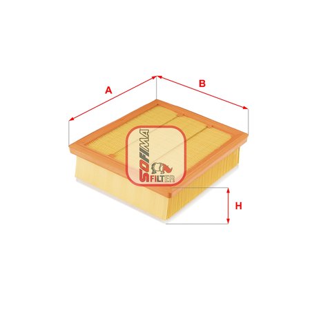 FILTRU AER SOFIMA S 3677 A - Compatibil cu FIAT, JEEP