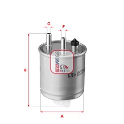 FILTRU COMBUSTIBIL SOFIMA S 4117 NR - Compatibil cu RENAULT