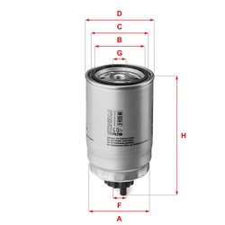 FILTRU COMBUSTIBIL SOFIMA S 4123 NR - Compatibil cu HYUNDAI, KIA