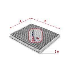 FILTRU AER HABITACLU SOFIMA S 4162 CA - Compatibil cu ABARTH, ALFA ROMEO, CITROEN, FIAT, OPEL, PEUGEOT, VAUXHALL