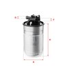 FILTRU COMBUSTIBIL SOFIMA S 4424 NR - Compatibil cu AUDI, SKODA, VW