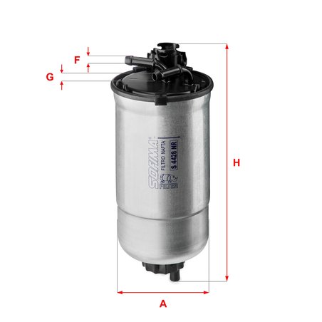 FILTRU COMBUSTIBIL SOFIMA S 4428 NR - Compatibil cu SEAT, SKODA, VW