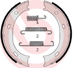 SET SABOTI FRANA BREMBO S 50 510 - Compatibil cu MERCEDES-BENZ, PUCH